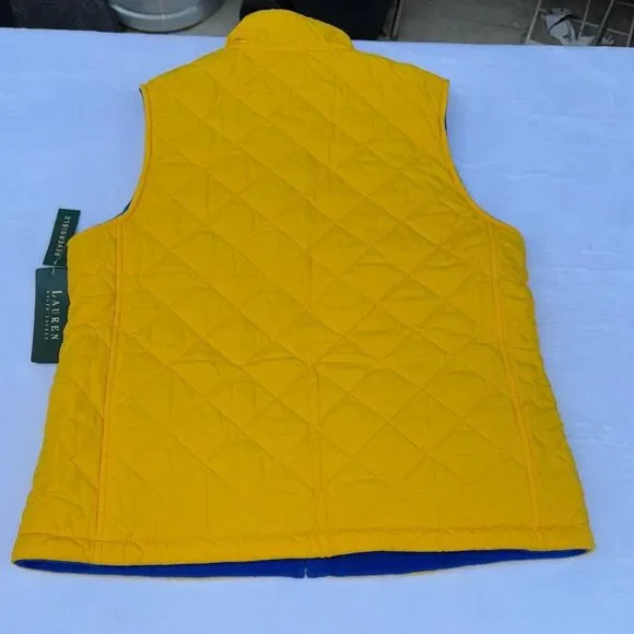 Lauren Ralph Lauren LRL X67 Reversible Vest Quilted/Fleece Zip Up Women's Size S - Picture 2 of 15
